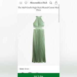 Abercrombie high-neck pleated maxi dress. Size S